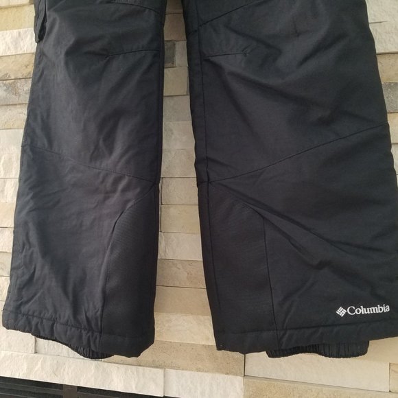 Columbia Boys Medium Black Ski Snow Pants Bib Bibs